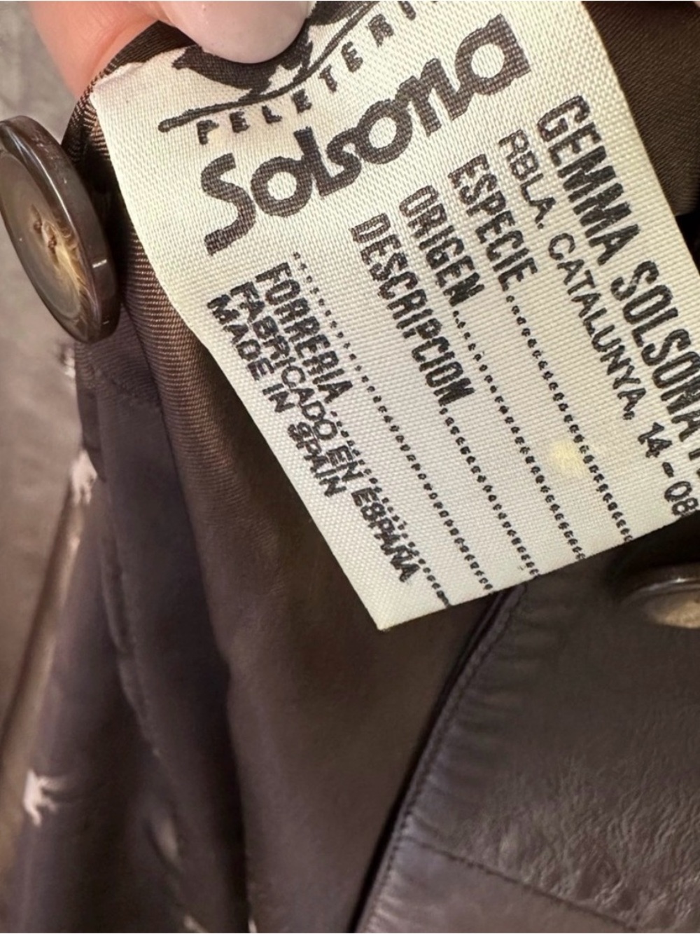 Vintage Solsona Brown Genuine Leather Long Coat 52 Y2K 90s Minimalist Mobwife - Picture 6 of 10